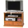 BEAUX MEUBLES PAS CHERS Meuble tv Merisier 2 Tiroirs Roulettes - marron
