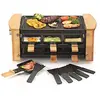 Raclette/grill - KITCHEN CHEF - 6 Personnes - 900W - Finition Bois