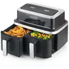 Kitchen Chef Friteuse sans huile double 2600w noir - KCPFR84-AIRDUO