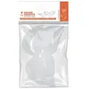 3 Masques plats à décorer en carton Loups - Blanc