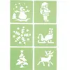 Pochoir Plastique Noel - Paquet De 6