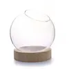 Vase Globe + Socle Bois Ø13 Cm X H14 Cm - {couleur}