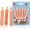 Fun Novelties - Verjaardagskaarsjes in Piemelvorm - 6 Stuks
