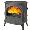 Godin Poêle à bois fonte 11kw noir - 366201PEINTANTH