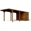 FOREST STYLE Carport simple en bois 21 m² avec annexe Léon
