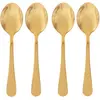 5five Theelepels/dessertlepels/koffielepels - 4x - goud - 14 cm - RVS