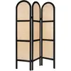Paravent cannage Sana noir 120x170cm - Atmosphera createur d'interieur