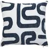 Coussin jacquard Safina bleu égéen 40x40cm Atmosphera Créateur D'intérieur