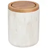 5Five Como Tafel afvalemmer met deksel - Marmereffect - 1,5L - Beige