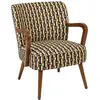 Fauteuil Chiara beige et noir - Atmosphera createur d'interieur - Noir
