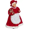 Figurine - Mère Noël - Rouge et Blanc - H 48 cm - Polyester et Polyéth...