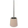5Five Toilet/wc-borstel in houder - polyresin/metaal - beige - 40 cm