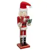 Déco de Noël Casse-Noisette Rouge et Blanc en Bois H 38 cm - Feeric Ch...