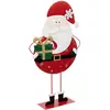 Grand Père Noël en métal avec paquet cadeau  H 65 cm - Feeric Christmas