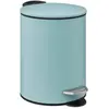 Five - Poubelle de salle de bain en métal Bleu artic Soft Close 3 L