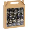 Feeric Christmas gedecoreerde kerstballen - 25x st - 6 cm - blauw - ku...