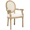 Atmosphera Créateur D'intérieur - Chaise Cleon en hévéa 55x55cm beige