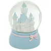 Boule à neige Château en résine & verre D10cm bleu - Atmosphera créate...