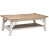 Atmosphera Créateur D'intérieur - Table basse Olbia en acacia 120x70cm blanc