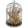 Cage Lumière d hiver en métal H20cm gris Atmosphera Créateur D'intérieur