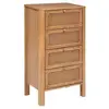 Atmosphera Créateur D'intérieur - Chiffonier Tiria en placage frêne 4 tiroirs 55x38cm