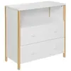 Atmosphera Créateur D'intérieur - Commode Kima en bois 85x40cm blanc