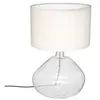Atmosphera - Lampe à poser en Métal et Verre transparent H 56 cm Blanc