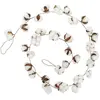 Guirlande de Noël en plastique fleurs de coton 200cm - Atmosphera créateur d'intérieur