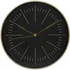 MOBILIBRICO Pendule murale - ATMOSPHERA - Edith - Noir et Or - D30 cm - Silencieuse