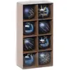 Feeric lights and christmas kerstballen - 8x - 8 cm - kunststof - blauw
