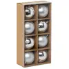 FÉÉRIC LIGHTS AND CHRISTMAS Boules de Noël Colorama de Noël lot de 8 en plastique D8cm argent blanc - Atmosphera créateur d'intérieur