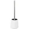 5Five WC-/toiletborstel met houder - zandsteen - wit - rond - 39 cm