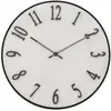 Horlorge relief Edgar blanc D35cm - Atmosphera createur d'interieur - Blanc
