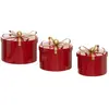 BOITES RONDES METAL ROUGE X3 - Atmosphera Créateur dintérieur