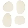 Lot de 4 patères organiques Karen blanc ivoire L7 10cm Atmosphera Créateur D'intérieur