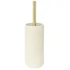 5Five Toiletborstel Savona in houder - kunststeen - ivoor - 10 x 35 cm - WC borstels - Modern - Luxe