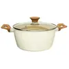 5five - faitout "harmony" d24cm en aluminium forgé beige