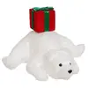 Fééric Lights and Christmas Beeldje IJsbeer met cadeautje - 33x23x38cm...