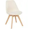 Chaise Baya pieds hêtre bouclette blanc Atmosphera Créateur D'intérieur