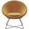 Fauteuil Evan en velours jaune ocre - Atmosphera créateur d'intérieur
