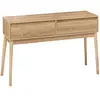 5five - console 2 tiroirs effet chêne naturel "abana"