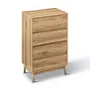 5five - commode 4 tiroirs effet chêne naturel "abana"
