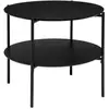 Table basse ronde 2 niveaux Kemi noir Atmosphera - Noir