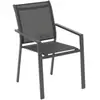 HESPERIDE Fauteuil de jardin empilable "Essentia" anthracite & graphite en aluminium traité en epoxy - Anthracite / Graphite - Hespéride