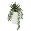 Plante artificielle en pot en ciment H25cm blanc Atmosphera Créateur D'intérieur