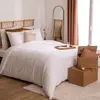 Parure de lit Irhia 260x240cm blanc - Atmosphera createur dinterieur