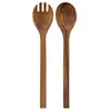 Couverts à Salade Acacia 30cm Marron