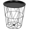 Table d’appoint "Kumi" noir 40x37x37cm - Atmosphera createur d'interieur - Noir