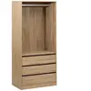 5five - dressing "dolo" 3 tiroirs avec penderie effet bois
