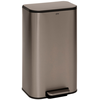 5Five Pedaal Afvalemmer - Soft close - 30L - Mat Roestvrij Staal - Grijs
